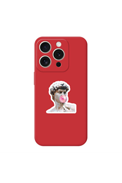 Other Apple Iphone 16 Pro Bubble Red Colored Silicone TPU Θήκη