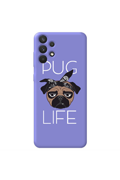 Other Samsung A32 4G Pug Life Purple Colored Silicone TPU Θήκη