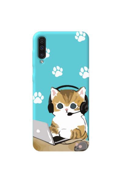 Other Samsung A70 Call Center Turquoise Colored Silicone TPU Θήκη