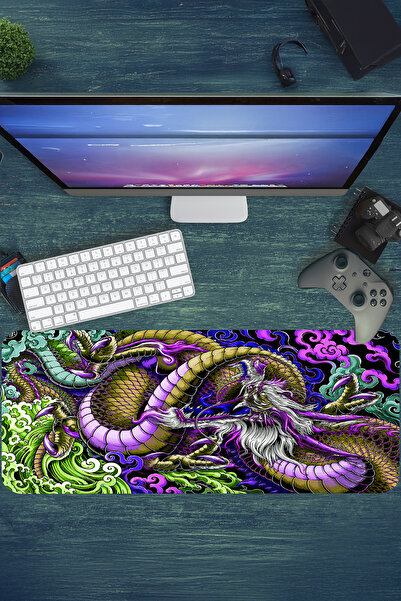 urzuva Ember Dragon 70x30 3mm Gaming Oyuncu Mouse Pad Kaymaz Taban Büyük Klavye Fare Altlığı Mousepad