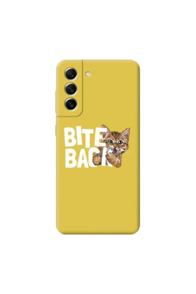 Other Samsung S21 bitte back cat Yellow Colored Silicone TPU Θήκη