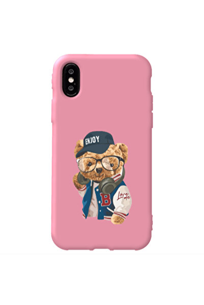 Other Apple iPhone Xs Enjoy Pink Colored Silicone TPU Θήκη