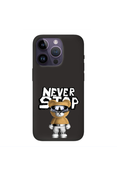 Other Apple iPhone 14 Pro Max Never stop Black Colored Silicone TPU Θήκη