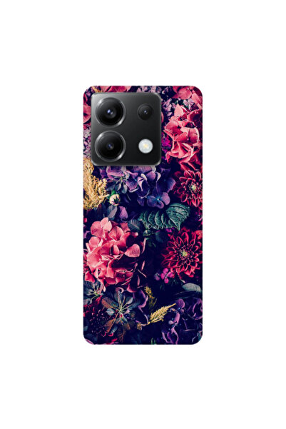 Other Xiaomi Poco X6 5G Purple and pink flowers Transparent Silicone TPU Θήκη