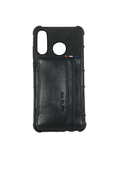 OEM Husă de protecție, Huawei P30 Lite, silicon cu imitație de piele, Negru, ...