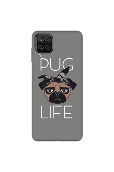 Other Samsung A12 Pug Life Grey Colored Silicone TPU Θήκη