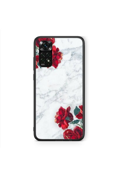 Other Xiaomi Redmi Note 11 Pro 5G Marble and roses Black Glossy Θήκη