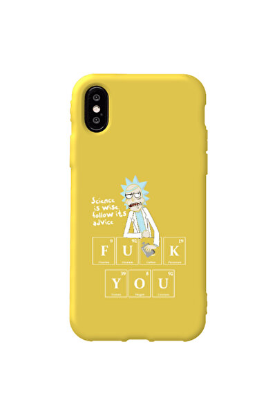 Other Apple iPhone Xs Rick Scince is wise Yellow Colored Silicone TPU Θήκη