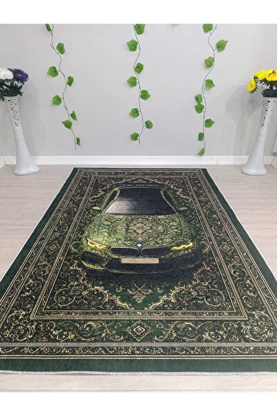 ALLGELSİN سجادة ZRH قابلة للغسل ومضادة للانزلاق بتصميم سيارة وطباعة رقمية، سج...