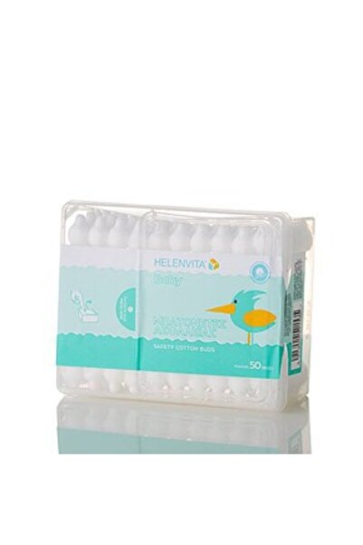 HELENVITA | Baby Cotton Buds| Μπατονέτες Ασφαλείας | 50τμχ