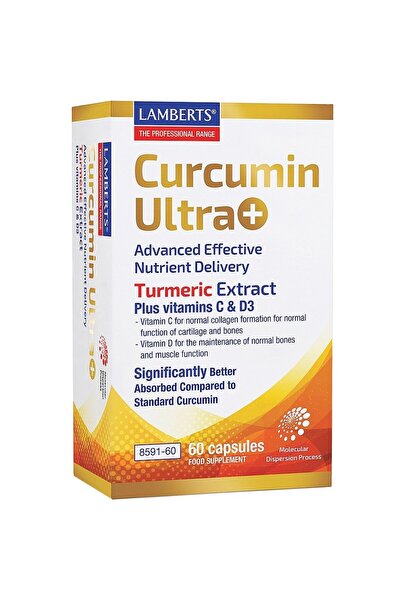 Lamberts | Curcumin Ultra+ Συμπλήρωμα Διατροφής με Κουρκουμά | 60 κάψουλες