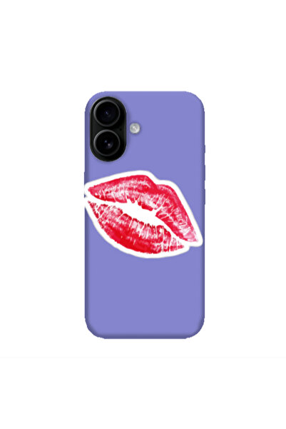 Other Apple Iphone 16 plus Drooling Tongue Purple Colored Silicone TPU Θήκη