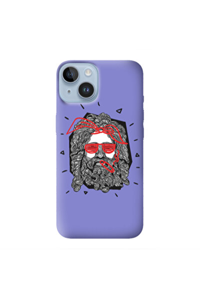 Other Apple iPhone 14 Plus Cool glasses Purple Colored Silicone TPU Θήκη