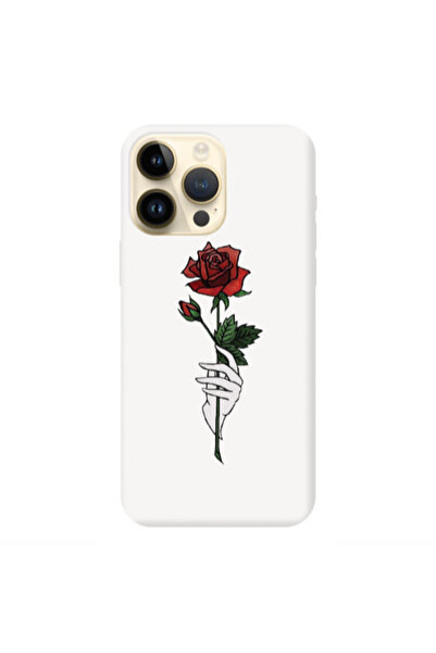 Other Apple iPhone 13 Pro Max Rose in hand Red Colored Silicone TPU Θήκη