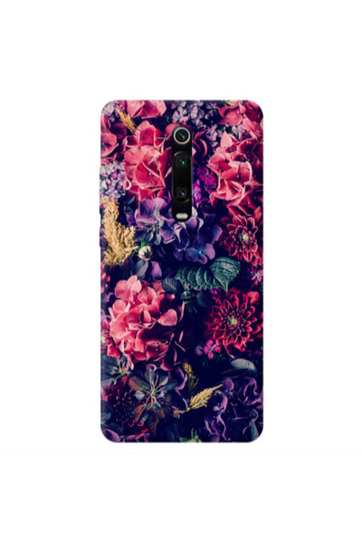 Other Xiaomi Mi 9T Pro Purple and pink flowers Transparent Silicone TPU Θήκη