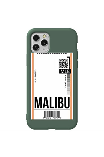 Other Apple iPhone 11 Pro Malibu Travel More Dark Green Colored Silicone TPU ...