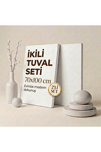 Lona Sanat İkili Tuval Seti 70x100 cm Modern Dekoratif Duvar Tablosu