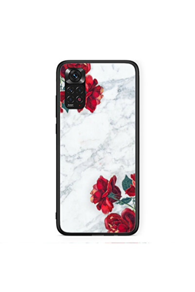 Other Xiaomi Redmi Note 11S NFC Marble and roses Black Glossy Θήκη