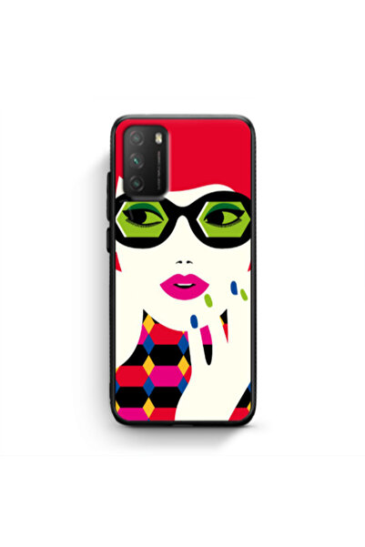 Other Xiaomi Poco M3 Red hair girl Black Glossy Θήκη