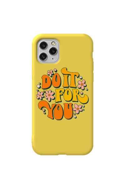Other Apple iPhone 11 Pro Do it For You Yellow Colored Silicone TPU Θήκη