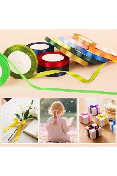 Generic Set of 20 Satin Ribbon Rolls – 1.3cm Wide x 25 Yards Each, 20 Assorte...