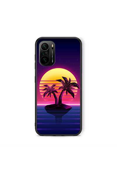 Other Xiaomi Poco F3 Moon and Palmie Black Glossy Θήκη