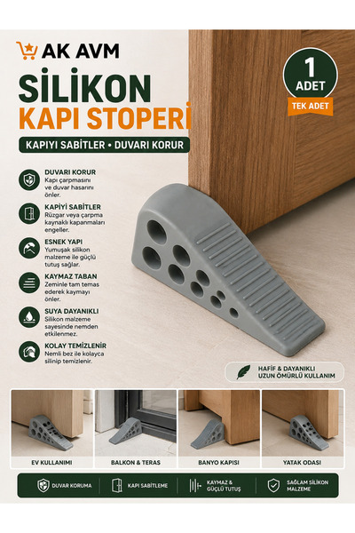 Ak Avm Silikon Kapı Stoperi Kapı Durdurucu Kaymaz Kapı Tutucu Kapı Altı Takoz...