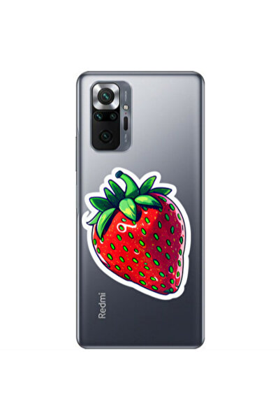 Other Xiaomi Redmi Note 10 Pro 4G strawberry Transparent Silicone TPU Θήκη