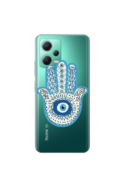 Other Xiaomi Redmi Note 12 Pro 5G Evil eye bead in hand Transparent Silicone ...