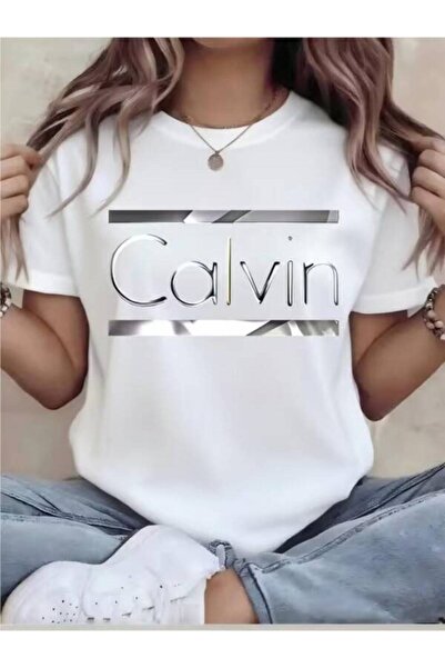 799 Plus Size Women's Neck Fun Loose Fit Metallic Stripes Printed T-Shirts, M...