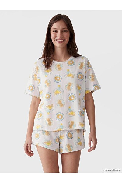 LC Waikiki Dog Printed Women's Shorts Pajama Set (S6)