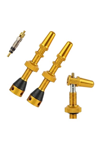Valve Valve tubeless cu cheie FV48mm AUR Aluminiu 2 bucăți RAION