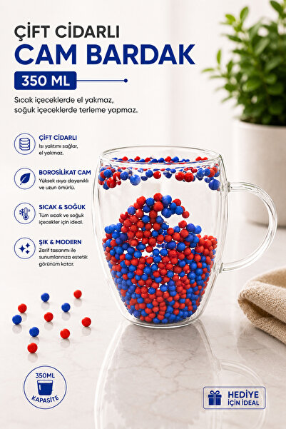 Evsun Home Collection Double Walled Glass 350ml