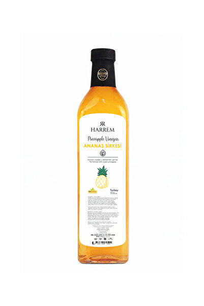 Harrem Doğal Fermantasyon Gül Sirkesi 500 ml + Ananas Sirkesi 500 ml Katkısız Cam Şişe 2'li Avantaj Seti