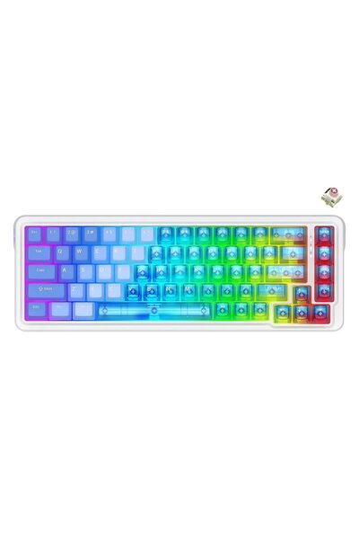 REDRAGON Tastatura gaming mecanica Nova Magnetic alba cu albastru si taste tr...