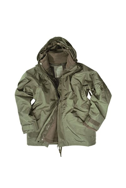 Mil-Tec Τζάκετ Αδιάβροχο Με Fleece Επένδυση Χακί XL
