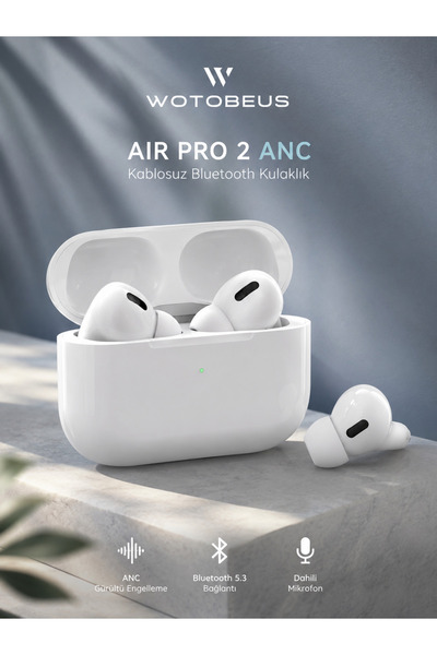 WOTOBEUS Air Pro 2 Bluetooth Kulaklık ANC Aktif Gürültü Engelleme Kablosuz TW...