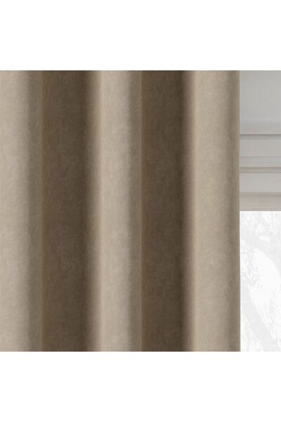 Milas Perdea de catifea bej deschis 140x260 cm