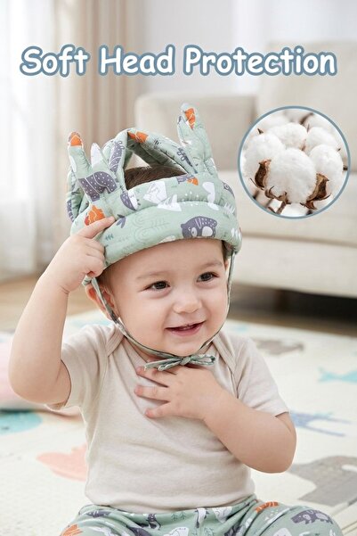 Generic 1Pc Cotton Shock Absorbing Baby Helmet Head Protector Adjustable 360 ...
