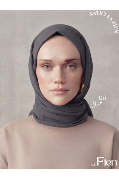 La Fien Hijab Women's Bamboo Crochet Beige Scarf
