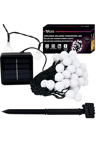 Hurt Ghirlanda luminoasa de gradina, 50 LED-uri, alb cald, 8 moduri, IP65, in...