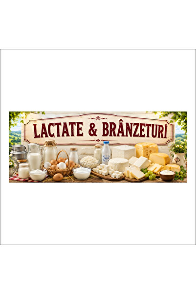 media Banner MEDIA, "Lactate, branzeturi" model1, 300 x 120 cm, de exterior
