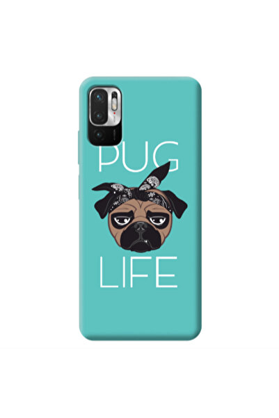 Other Xiaomi Redmi Note 10 Pro 5G Pug Life Turquoise Colored Silicone TPU Θήκη