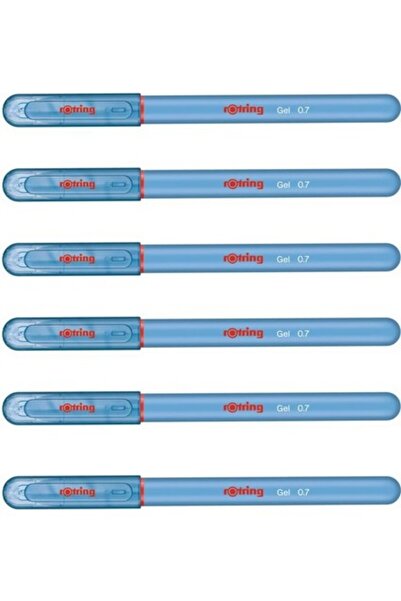 Rotring Jel Mürekkepli Tükenmez Kalem Açık Mavi 6'lı