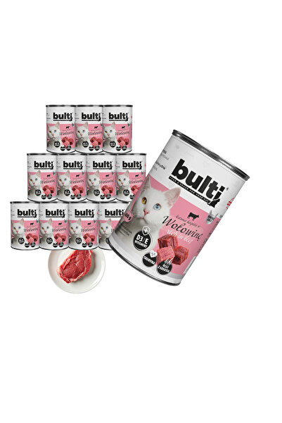 Bulti Hrană umedă pisici, Bulti, 12x400g, Carne de Vită, Pisici Adulte, Susți...