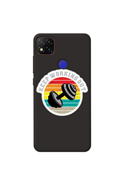 Other Xiaomi Redmi 9c Keep working out Black Colored Silicone TPU Θήκη