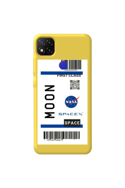 Other Xiaomi Redmi 9c Moon spacex Yellow Colored Silicone TPU Θήκη