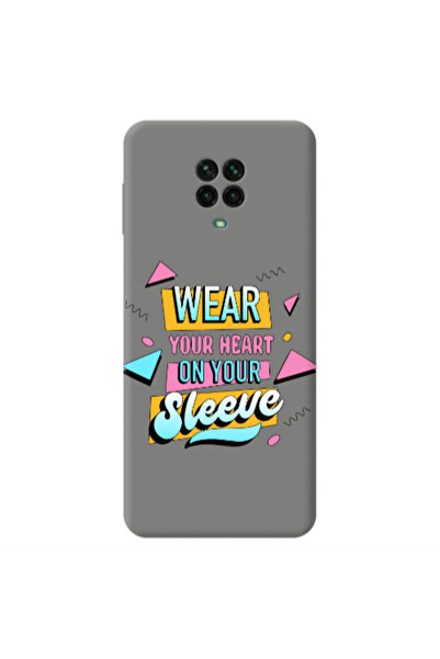 Other Xiaomi Redmi Note 9 Pro Wear Your Heart Grey Colored Silicone TPU Θήκη