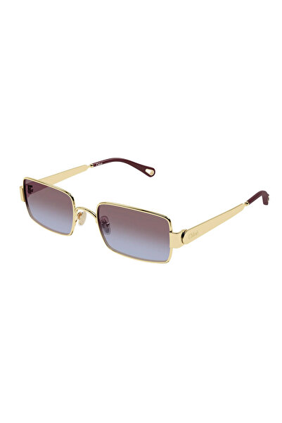 CHLOE CH0354S 004 Gold Burgundy Kadin Gunes Gozlugu