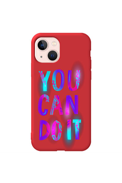 Other Apple iPhone 13 You Can Doit Red Colored Silicone TPU Θήκη